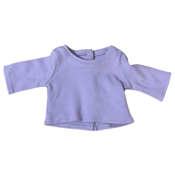 American Girl Doll Set of 2 Long Sleeve Tops - Purple and Pink - Picture 5 of 6